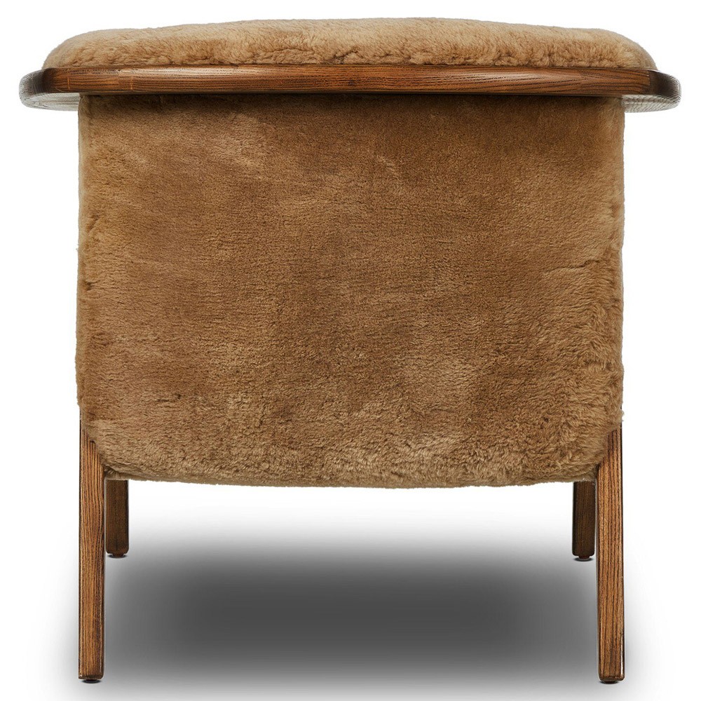 Fabian Modern Classic Brown Shearling Arm Chair|