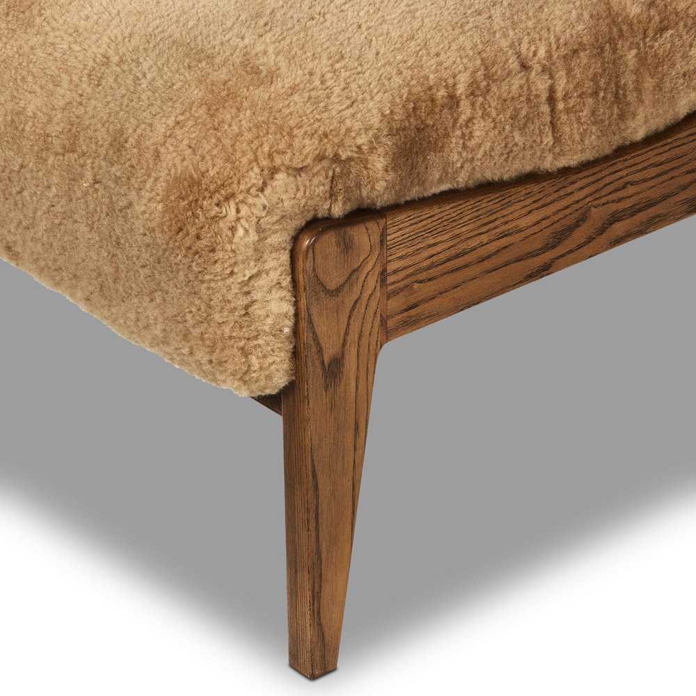 Fabian Modern Classic Brown Shearling Arm Chair|