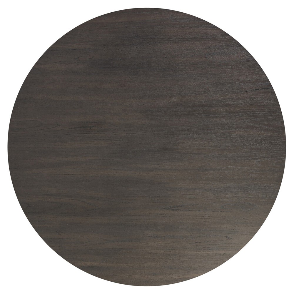 Riacan Modern Classic Black Oak Round Coffee Table|