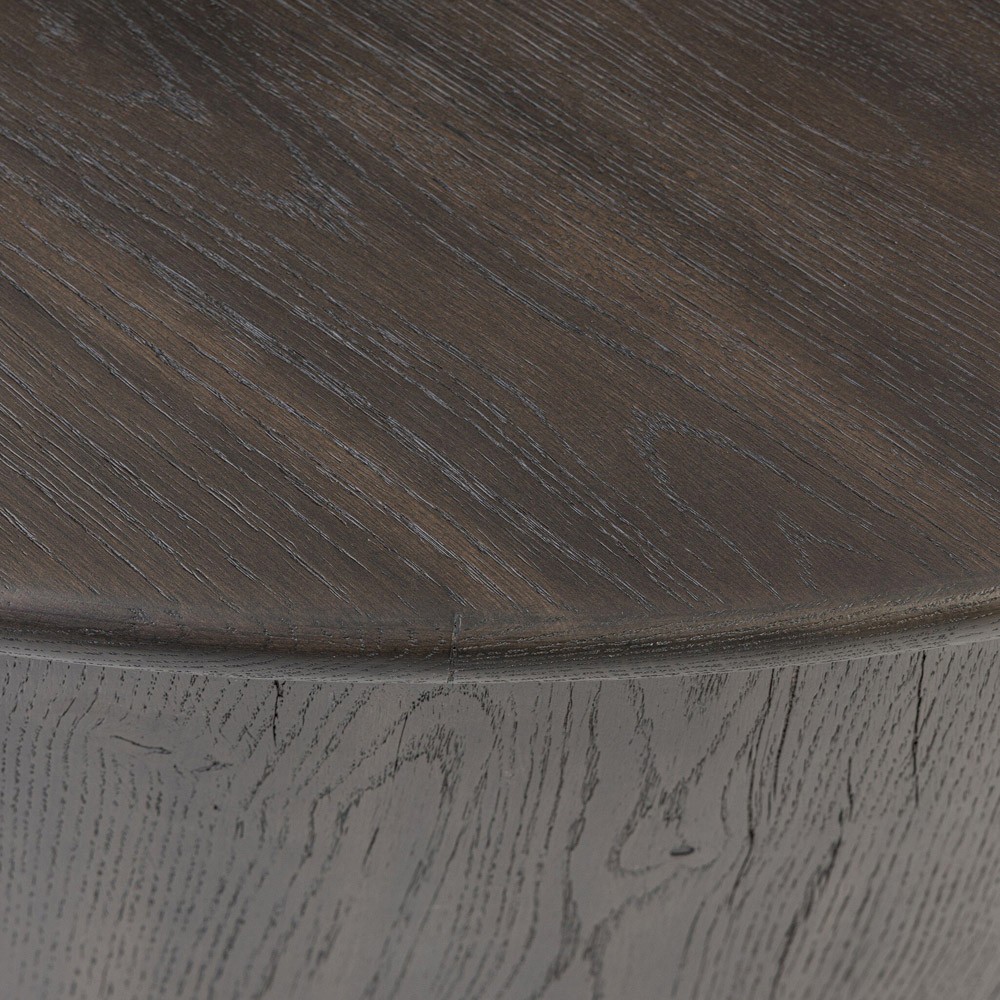 Riacan Modern Classic Black Oak Round Coffee Table|