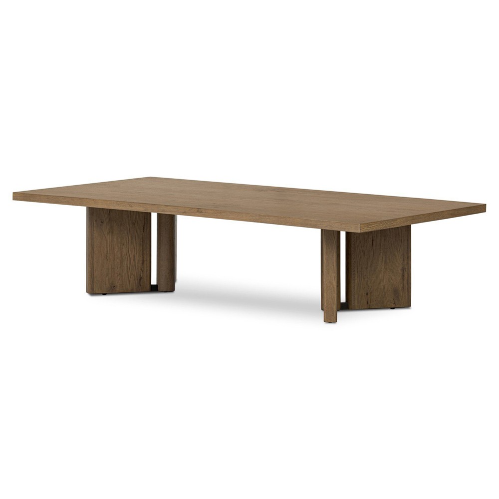 Jonathan Rustic Lodge Light Brown Oak Rectangular Coffee Table|