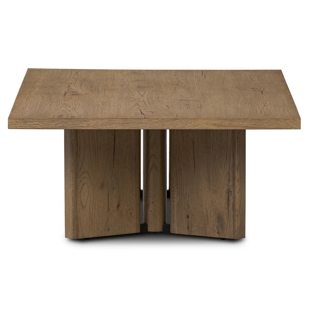 Jonathan Rustic Lodge Light Brown Oak Rectangular Coffee Table|