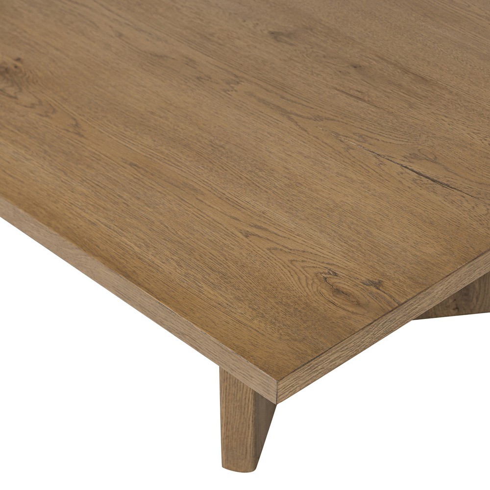 Jonathan Rustic Lodge Light Brown Oak Rectangular Coffee Table|