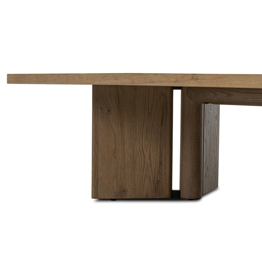 Jonathan Rustic Lodge Light Brown Oak Rectangular Coffee Table|