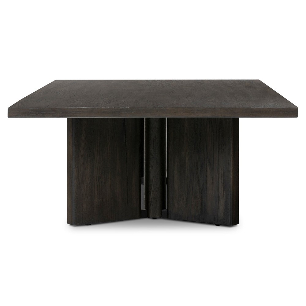 Jonathan Rustic Lodge Smoked Black Oak Rectangular Coffee Table|
