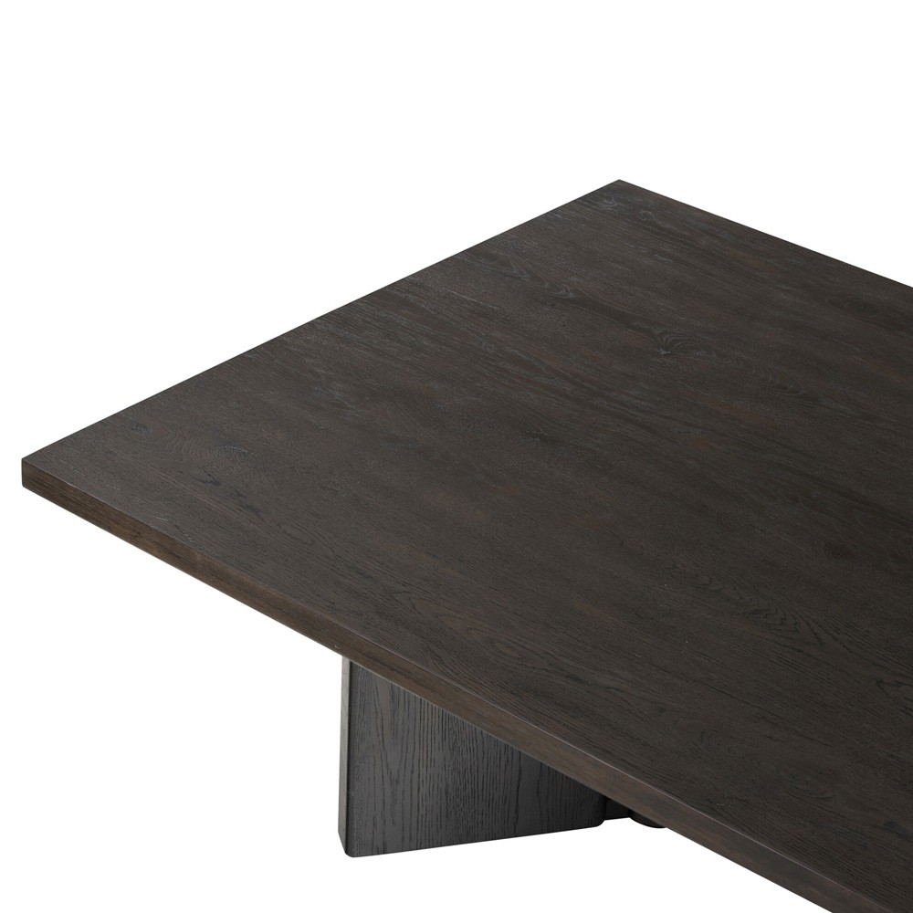 Jonathan Rustic Lodge Smoked Black Oak Rectangular Coffee Table|