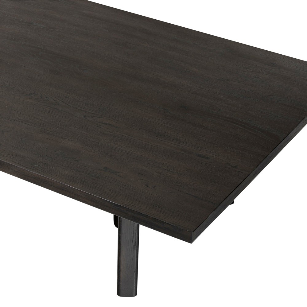 Jonathan Rustic Lodge Smoked Black Oak Rectangular Coffee Table|