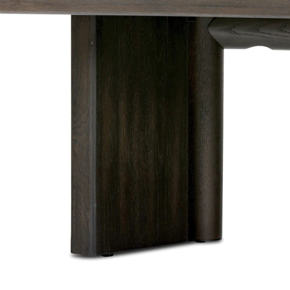 Jonathan Rustic Lodge Smoked Black Oak Rectangular Coffee Table|