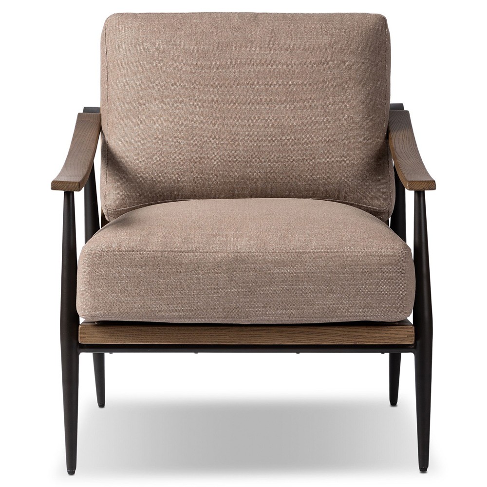 Jacoby Mid Century Modern Taupe Crypton Arm Chair|