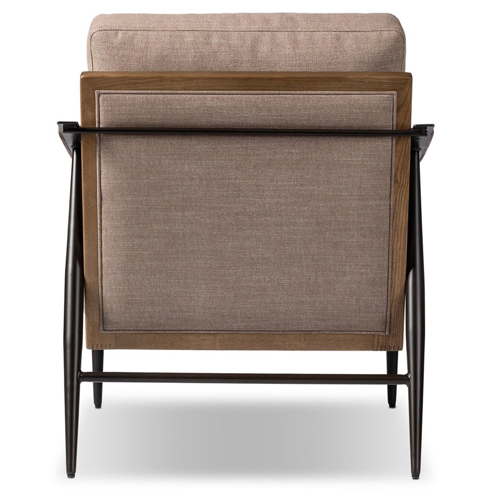 Jacoby Mid Century Modern Taupe Crypton Arm Chair|