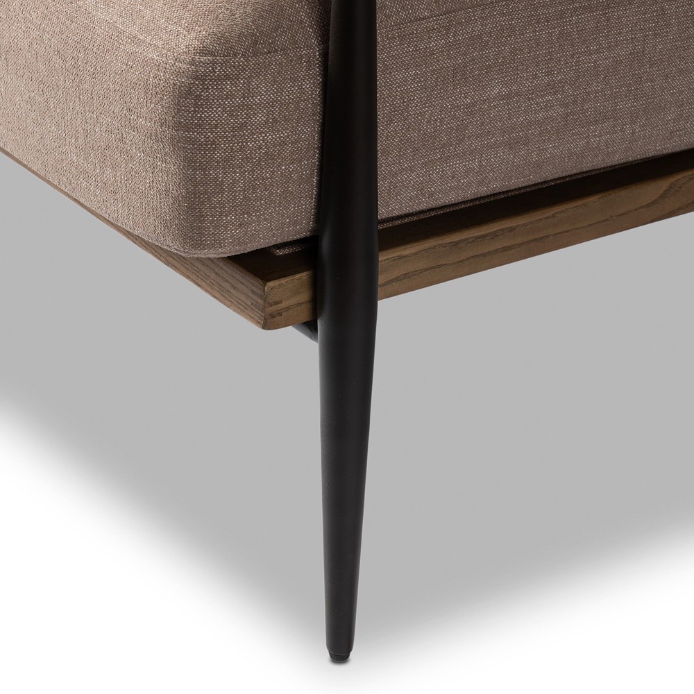 Jacoby Mid Century Modern Taupe Crypton Arm Chair|