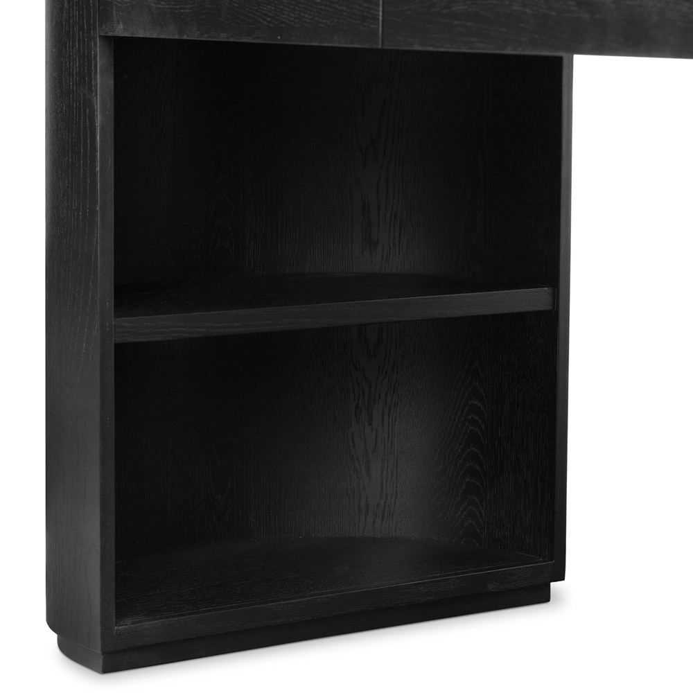 Mars Modern Classic Black Oak Oval Desk|