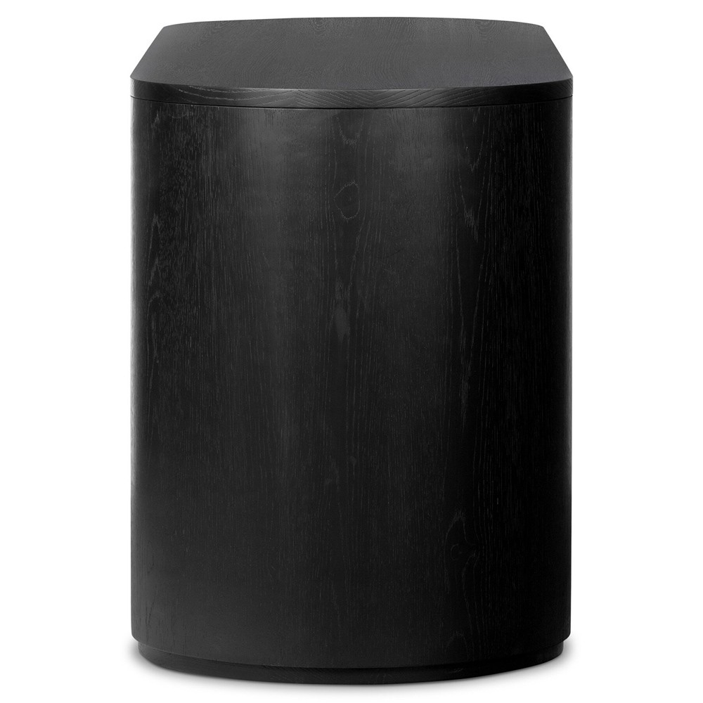 Mars Modern Classic Black Oak Oval Desk|