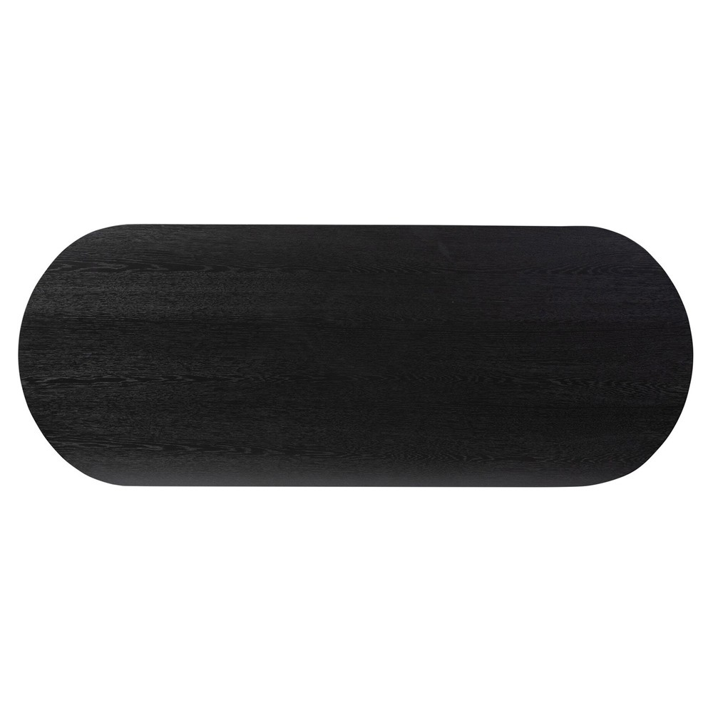 Mars Modern Classic Black Oak Oval Desk|