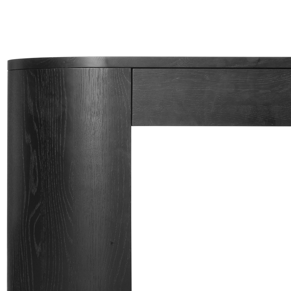 Mars Modern Classic Black Oak Oval Desk|