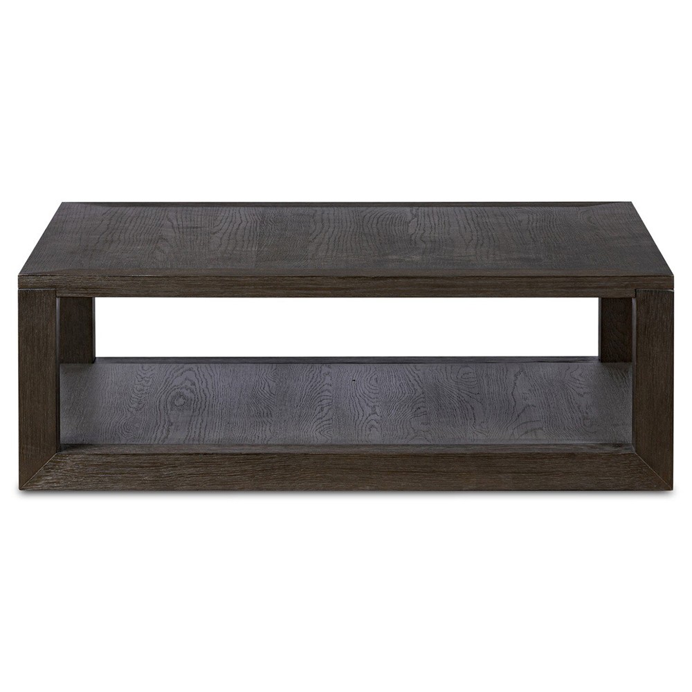 Tahoma Modern Classic Dark Brown Oak Square Coffee Table|