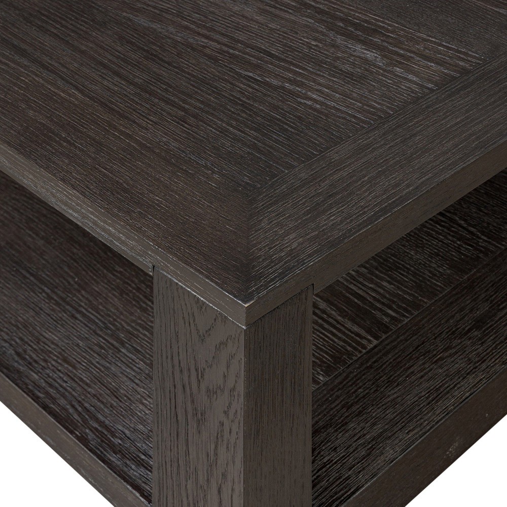 Tahoma Modern Classic Dark Brown Oak Square Coffee Table|