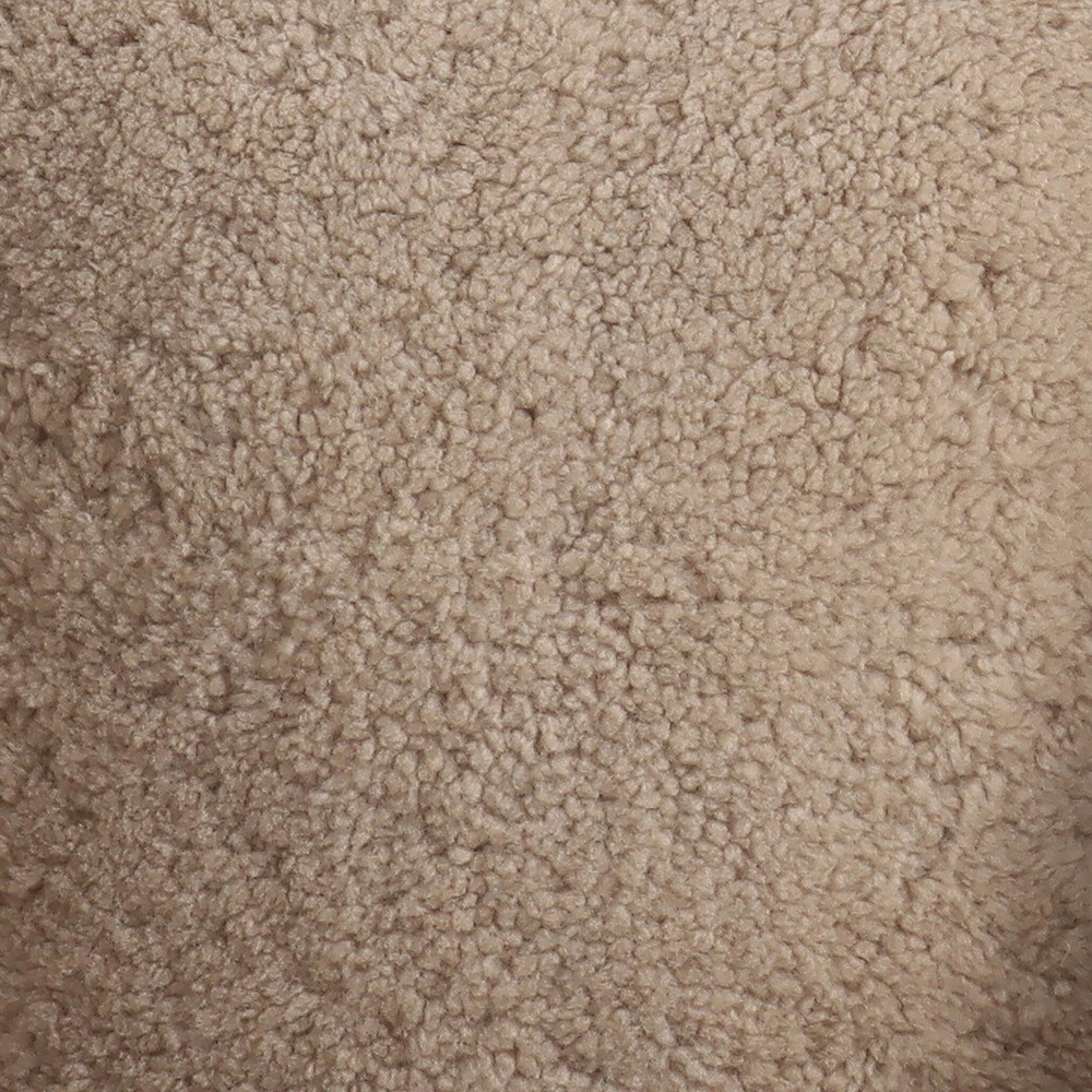 Perrin Modern Classic Beige Shearling Swivel Barrel Chair|