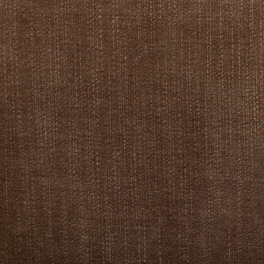 Zena Modern Classic Brown Velvet Round Ottoman|