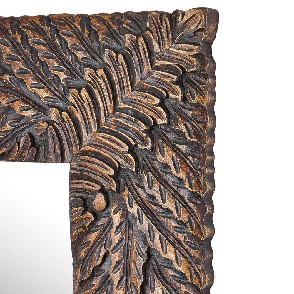 Vittoria Traditional Antique Gold Carved Wood Acanthus Leaf Wall Mirror|