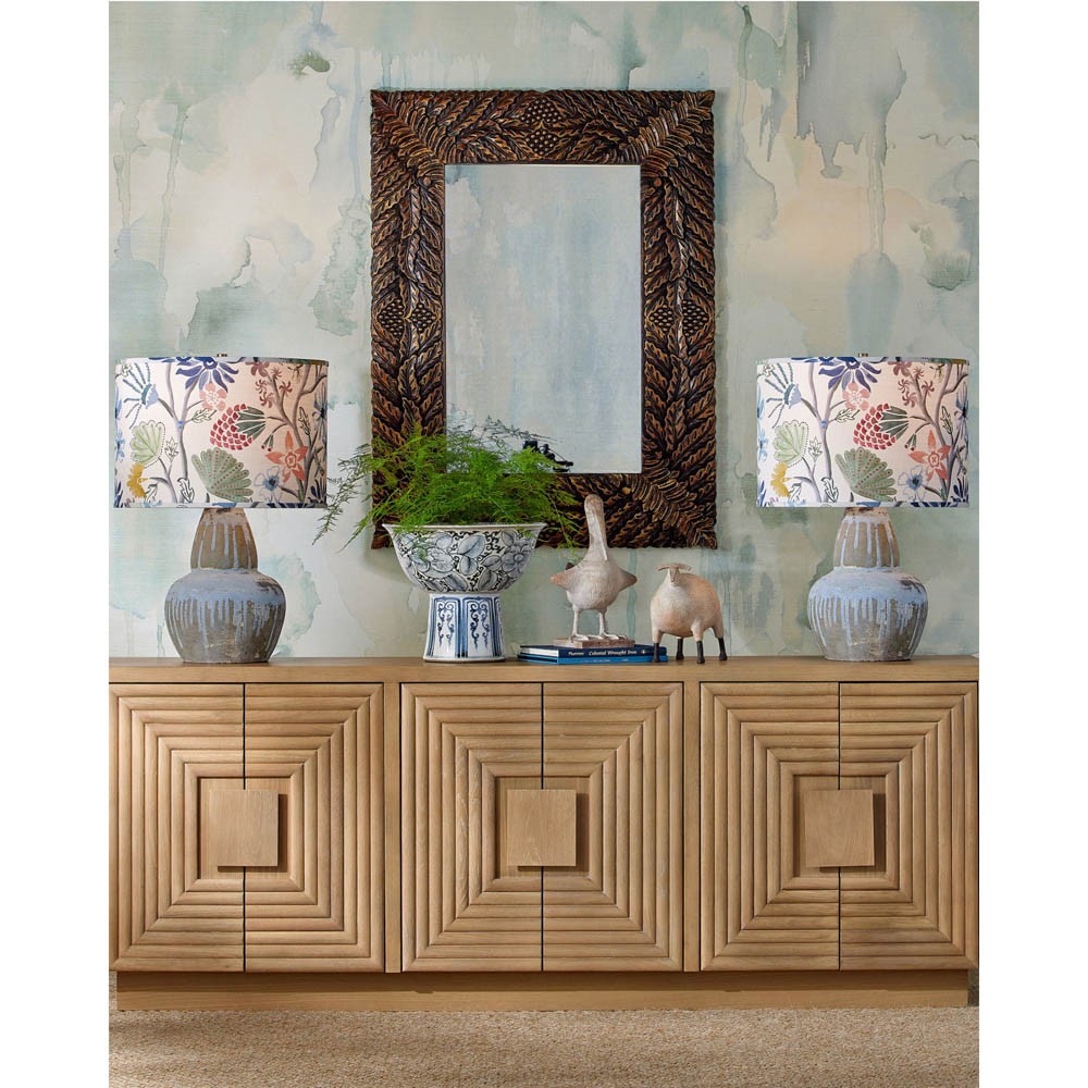 Vittoria Traditional Antique Gold Carved Wood Acanthus Leaf Wall Mirror|