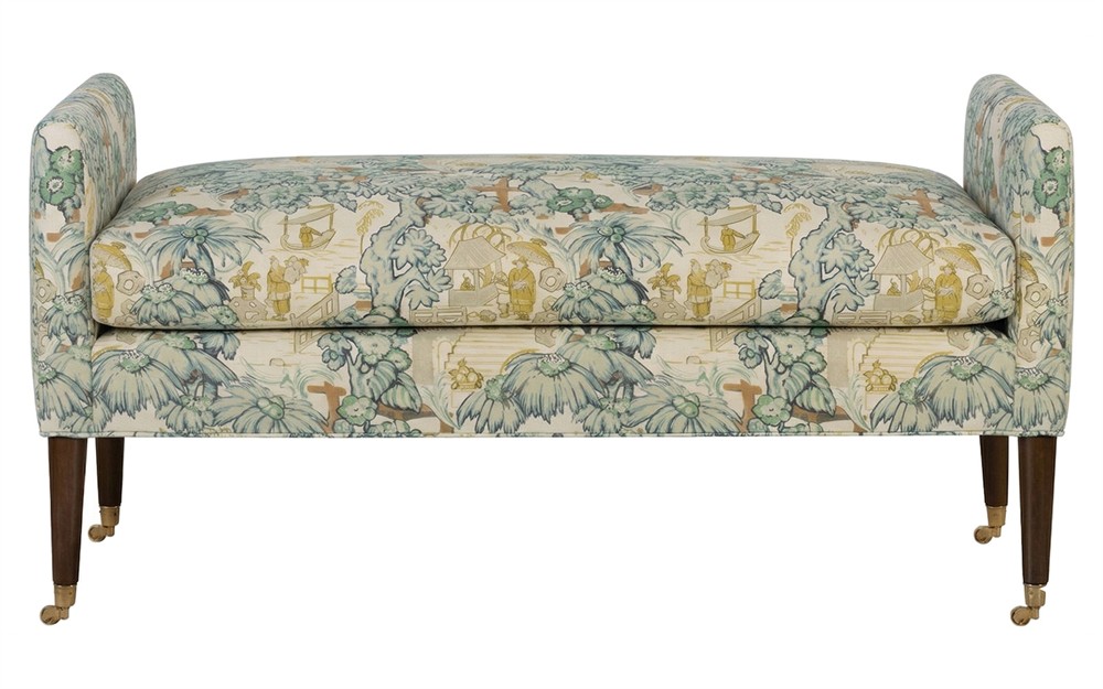 Oxford Willow Green Toile Bench|