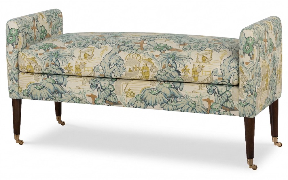 Oxford Willow Green Toile Bench|
