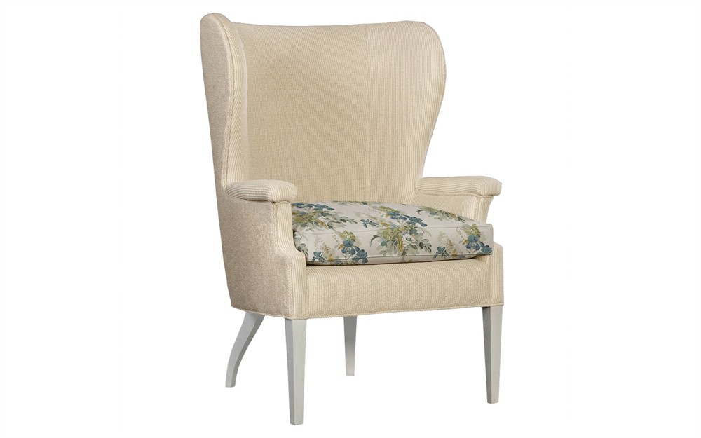 Ralph Blue Sage Linen Wing Chair|