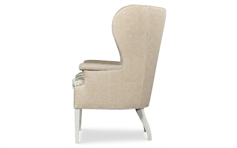 Ralph Blue Sage Linen Wing Chair|