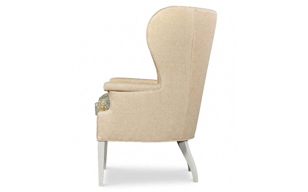 Ralph Willow Green Toile Wing Chair|