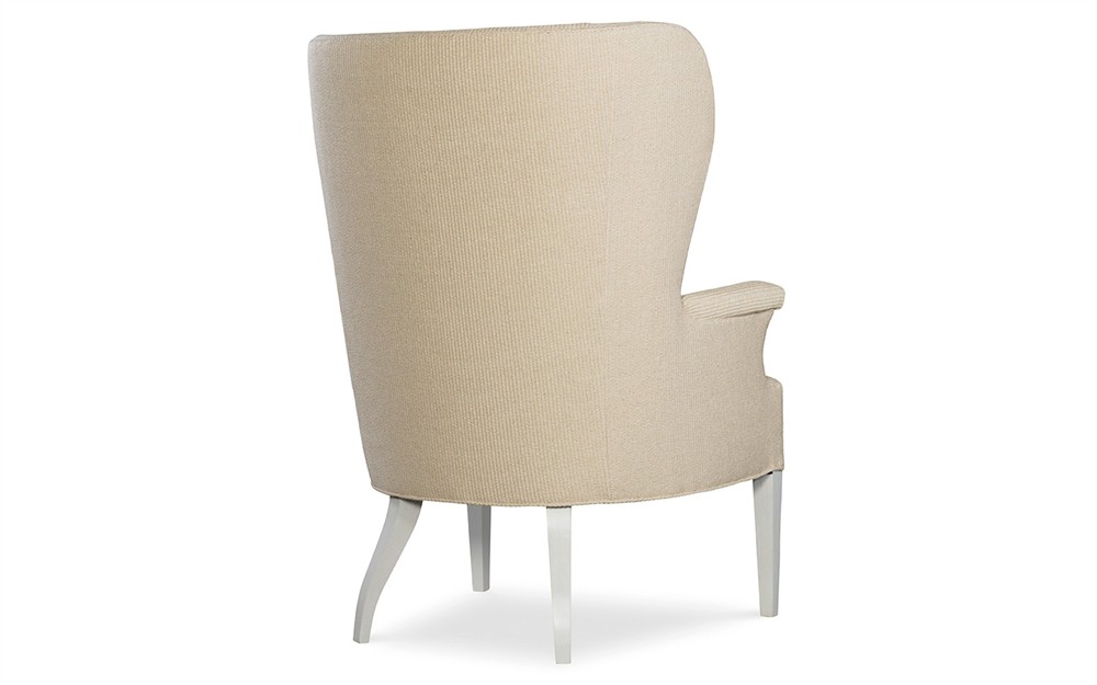 Ralph Misty Blue Linen Floral Wing Chair|