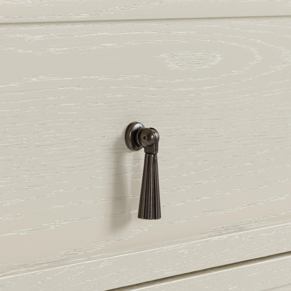 Maeva Updated Traditional Cream Oak Wood Scalloped Double Dresser|