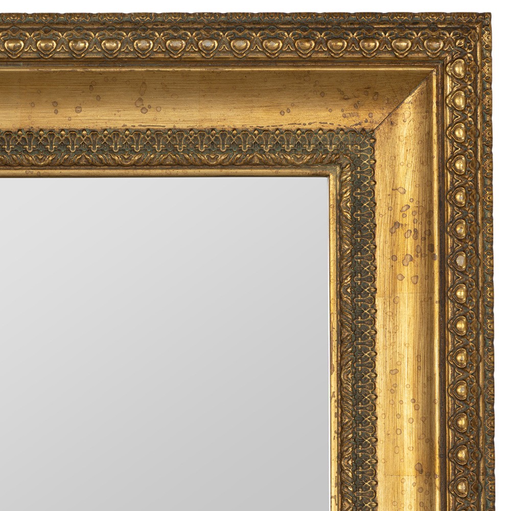 Alistair Updated Traditional Gold Rectangular Beveled Wall Mirror|