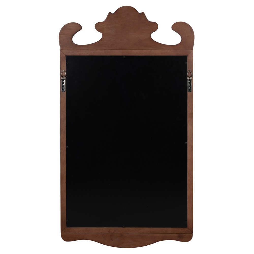 Hawthorne Traditional Brown Carved Wood Arched Wall Mirror|