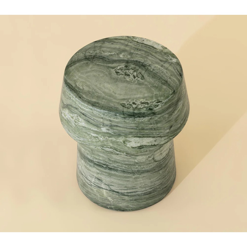 Ariston Modern Classic Sage Green Concrete End Table|