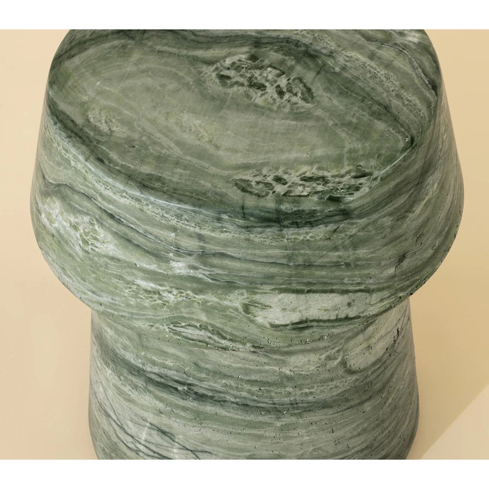 Ariston Modern Classic Sage Green Concrete End Table|