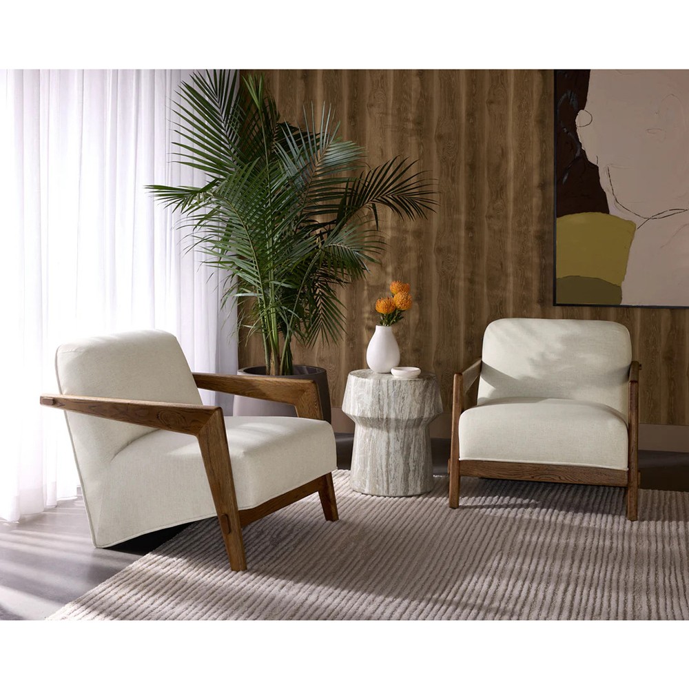 Ariston Modern Classic Sand Beige Concrete End Table|