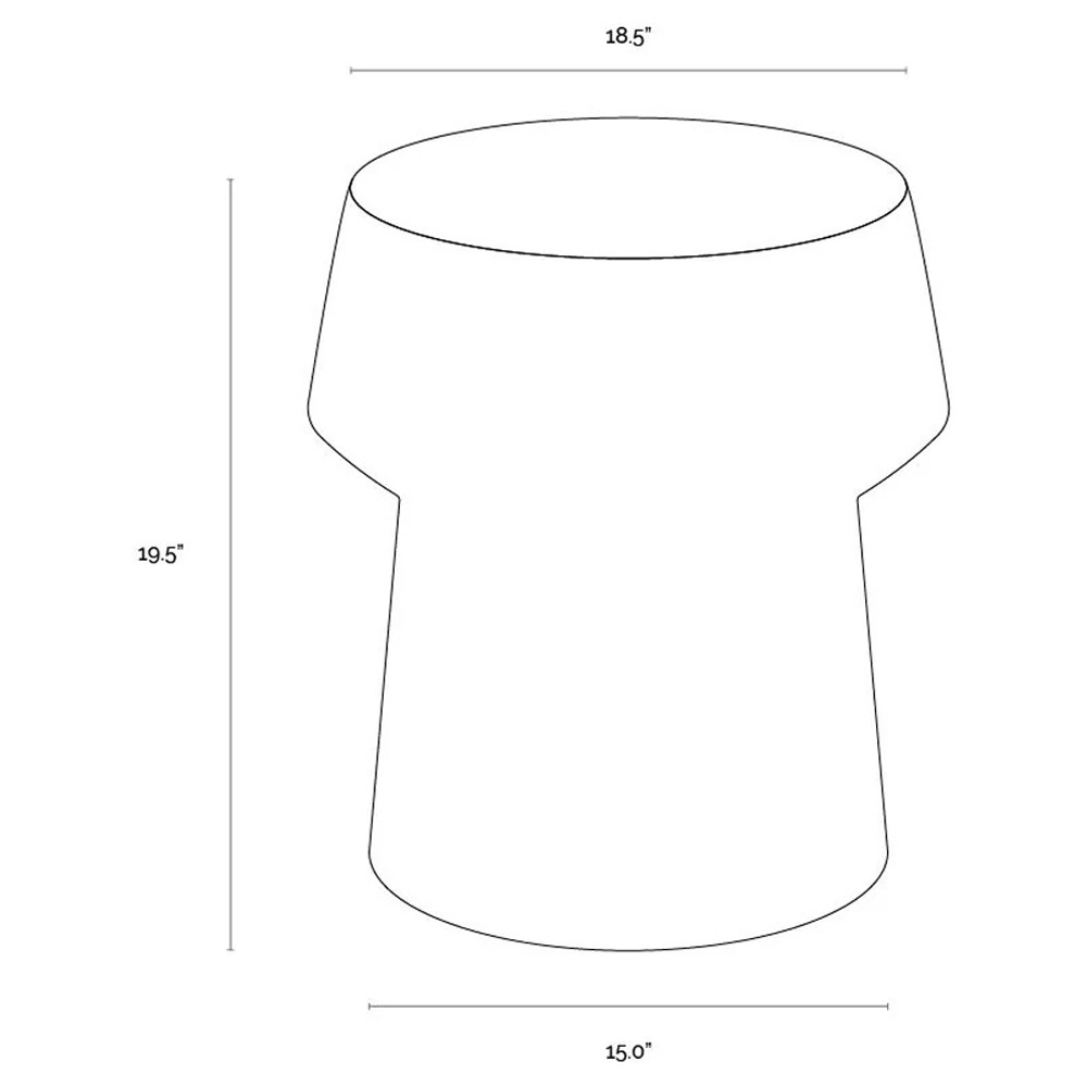 Ariston Modern Classic Sand Beige Concrete End Table|