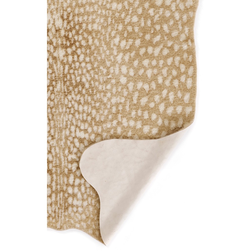 Erissa Modern Classic Beige Leopard Print Fur Hide Rug - 5'3