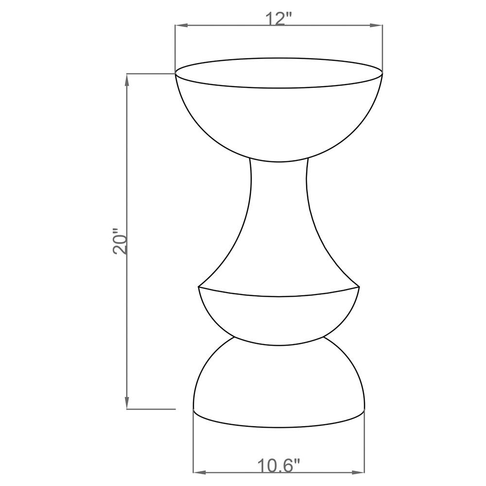 Oberon Modern Classic Brown Marble Round Drink Table|