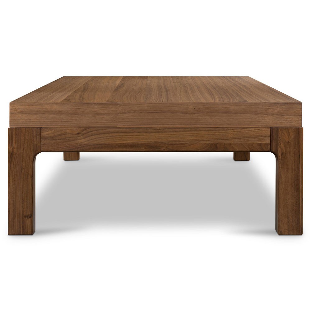 Nery Rustic Lodge Natural Walnut Rectangular Coffee Table|