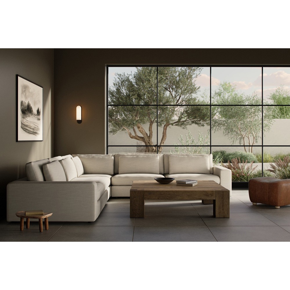 Candace Modern Classic Beige Corner Sectional - 132"|