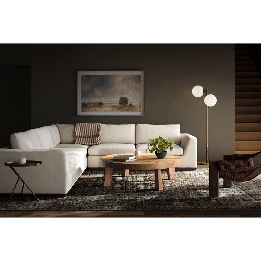 Stanley Modern Classic Cream Crypton Corner Sectional - 120"|