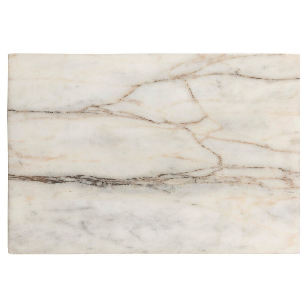 Eisen Updated Traditional Cream Marble Bronze Metal Nightstand|