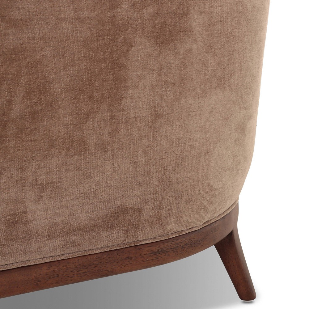 Khloe Updated Traditional Brown Velvet Tufted Sofa - 91"|