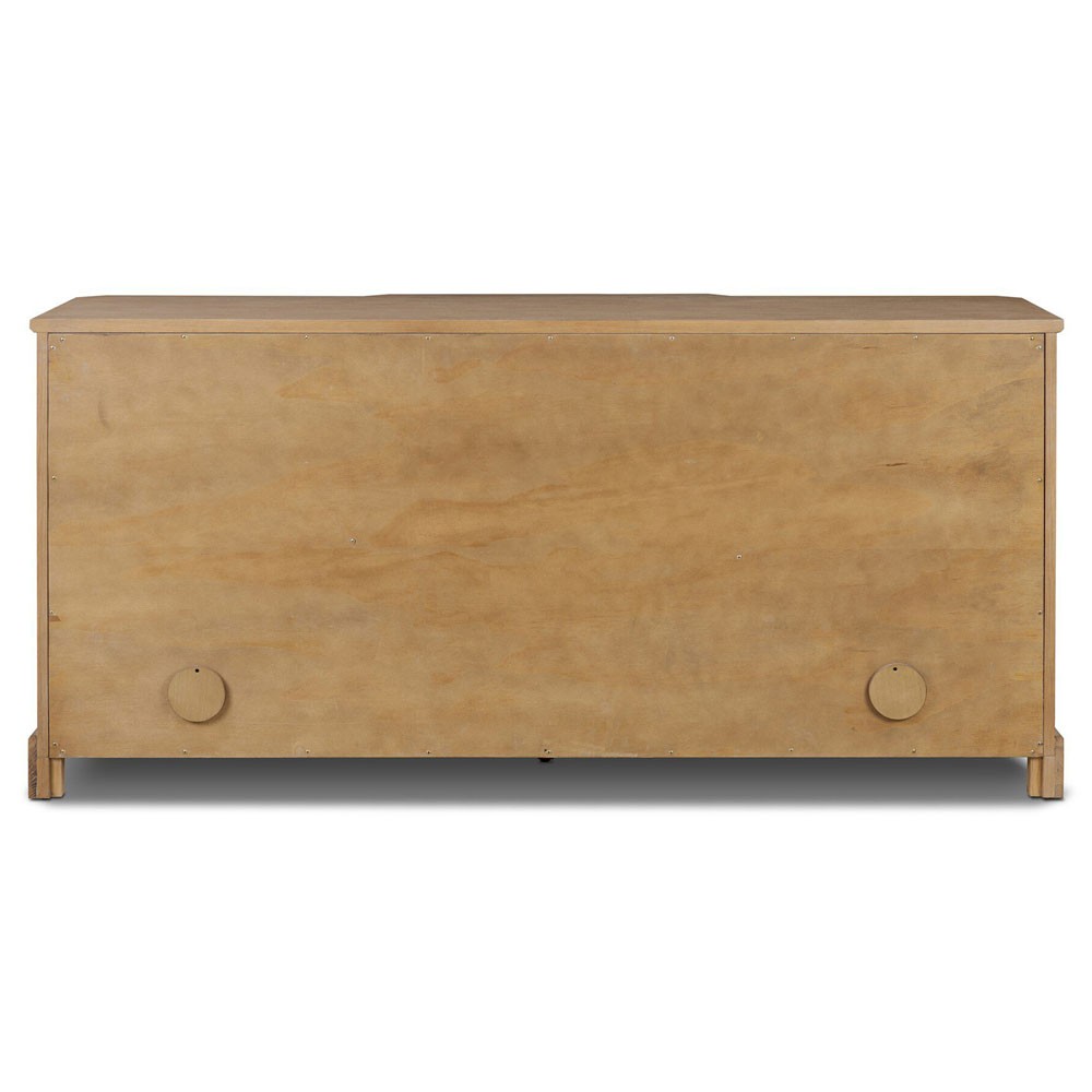 Gladys Updated Traditional Light Wash Oak Media Cabinet - 72"|