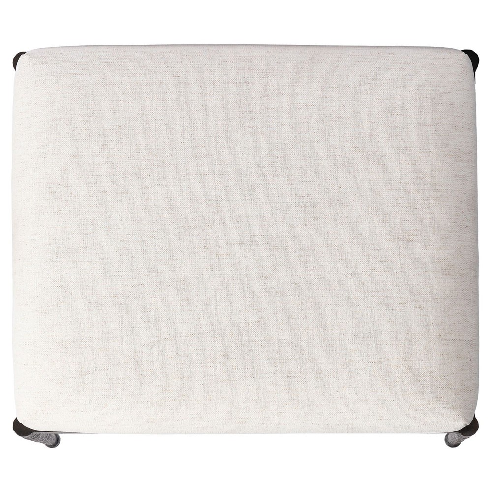 Jane Updated Traditional Cream Crypton Bronze Iron Rectangular Stool|