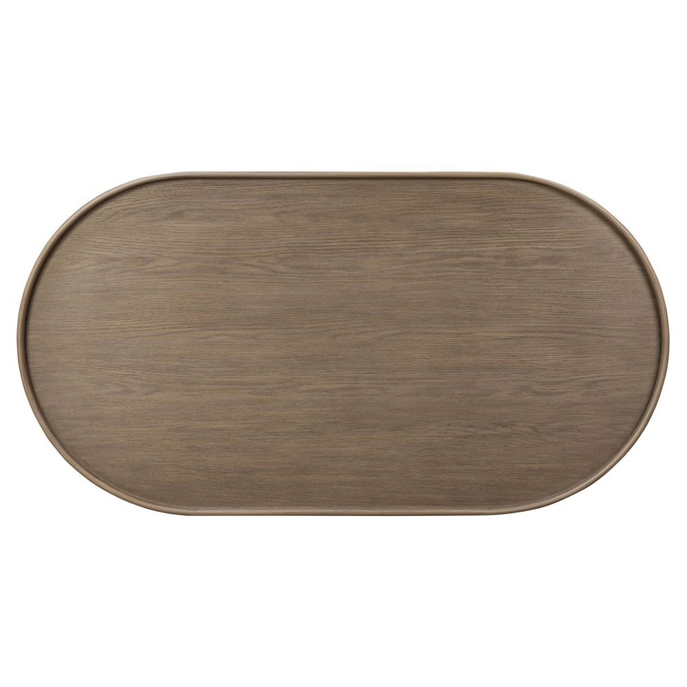 Kafta Rustic Lodge Natural Oak Oval Coffee Table|