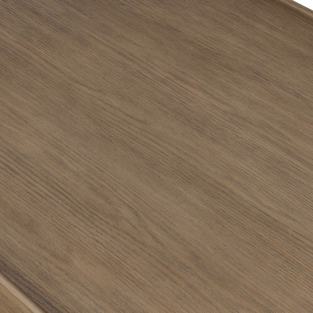 Kafta Rustic Lodge Natural Oak Oval Coffee Table|