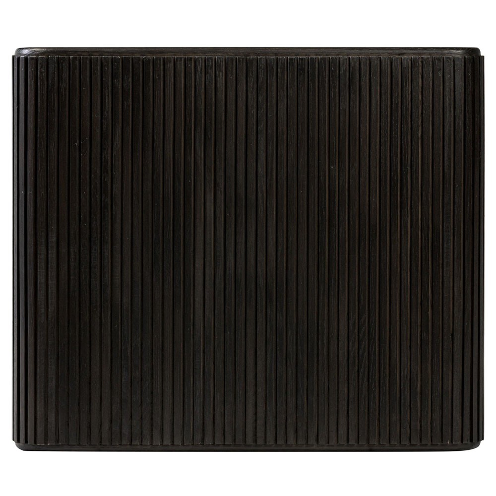 Lana Rustic Lodge Black Oak Wood Rectangular End Table|